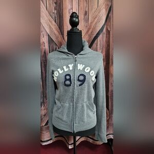 Love Tree Hollywood Zip Up Hoodie (Gray/Medium)